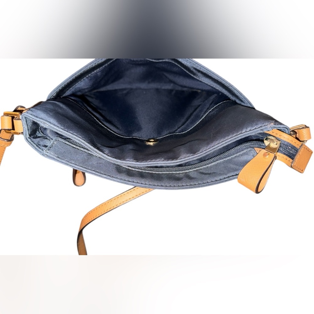 Michael Kors Kelsey Blue Nylon Crossbody Bag with Adjustable Strap - Picture 8 of 11